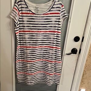 Faded Glory Multicolor Striped Tee dress